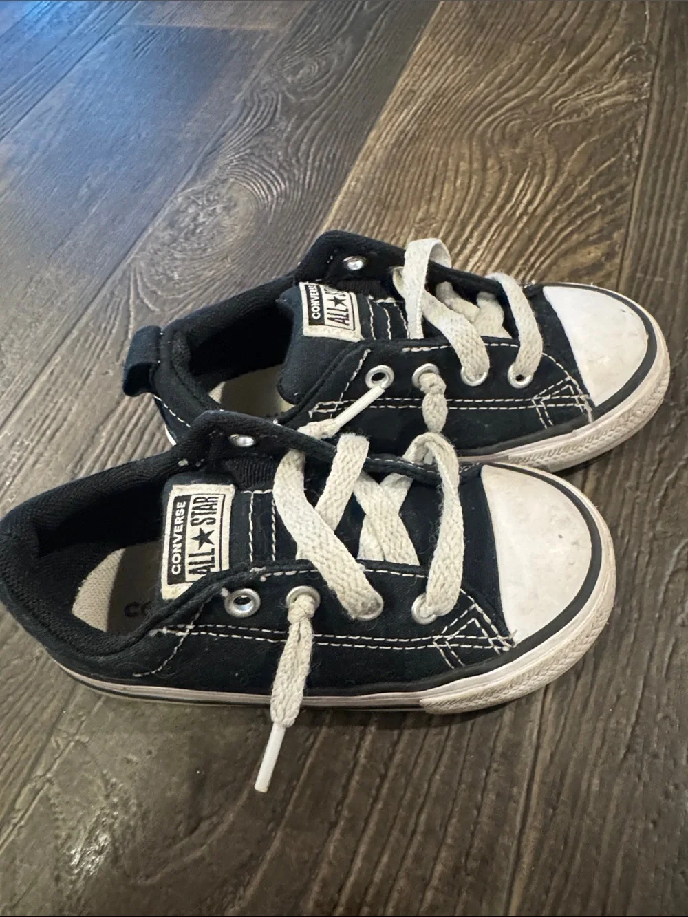 Converse Kids Low Top Sneakers in Black and White